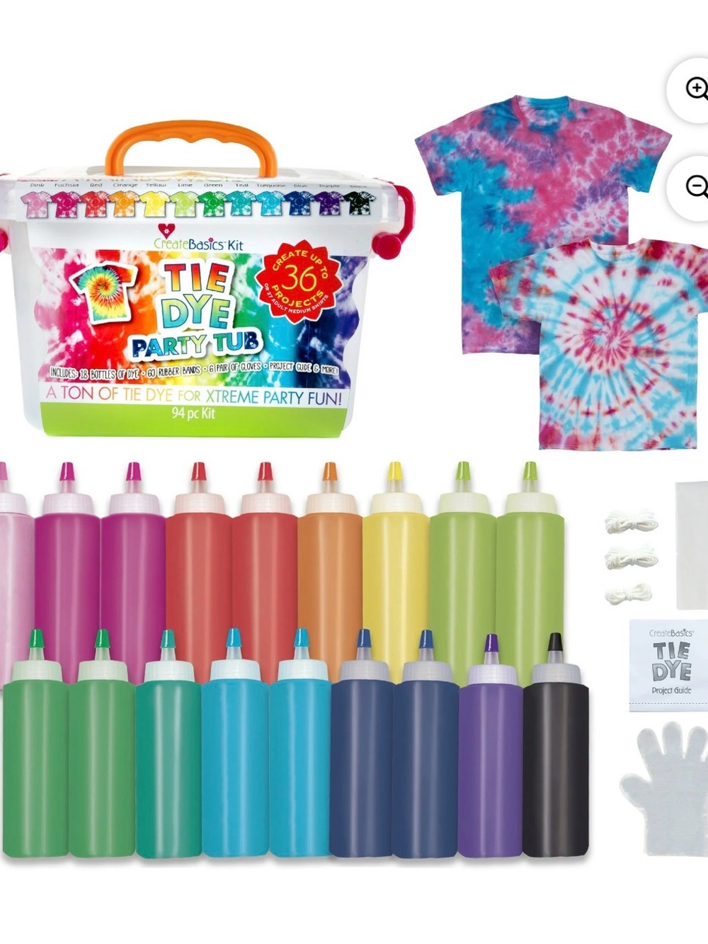 Create Basics Tie Dye Party Tub Kit - Multicolor - New in packaging
